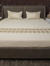 Ivory Taupe Embroidered Bedsheet Set