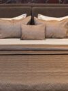 Walnut Brown Wave Luxe 4-Piece Quilted Bedspread Set