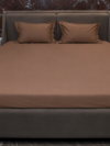 Roasted Cocoa Double Bedsheet Set – 400 TC Cotton